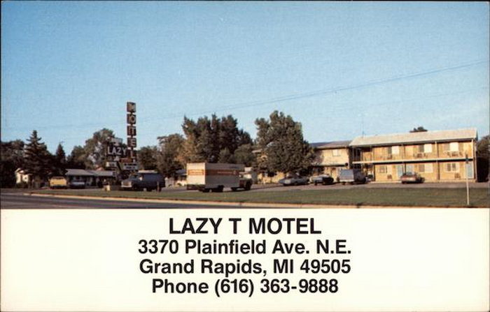 Lazy T Motel - Vintage Postcard
